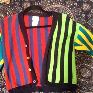 Striped clowncore cardigan